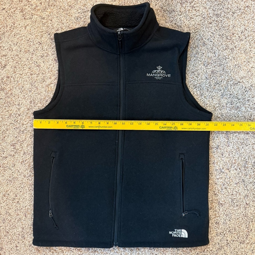 THE NORTH FACE Mens Fleece Black Vest Medium Logo - Picture 10 of 12